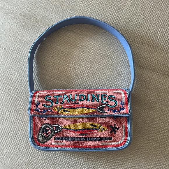 STAUD Pink Staudines Beaded Tommy Bag - Picture 6 of 8